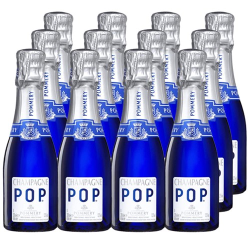 Case of 12 Bottles of Pommery POP Champagne 20cl – Ideal for Parties or Giveaways